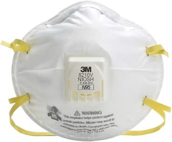 An N95 respirator, recommended by the CDC. 3M is one of the recommended manufacturers. (Image courtesy of Amazon.)