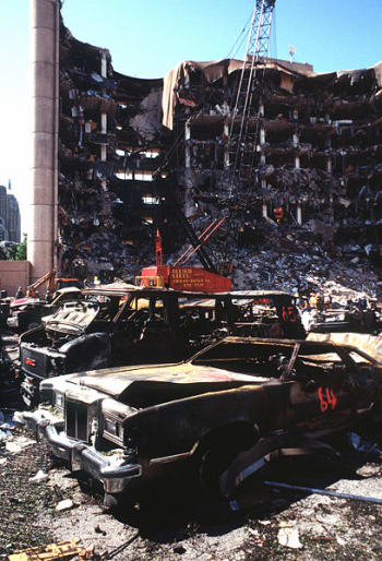 The Oklahoma City bombing was carried out by Timothy McVeigh and Terry Nichols on April 19, 1995.