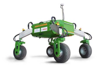 BoniRob, a lightweight field robot from Amazon-Werke GmbH. (Image courtesy of Amazone.)