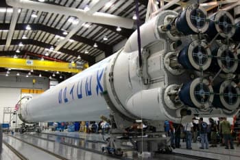 The Falcon 9 rocket. (image courtesy of SpaceX.)