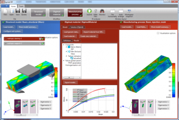Newly extended support for FEA interfaces simplifies the accurate and efficient study of plastic parts. (Image courtesy of MSC Software.)