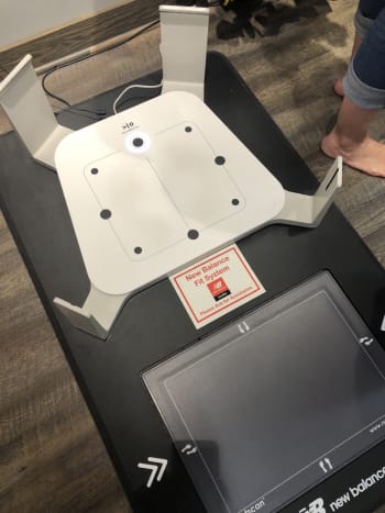The New Balance fit station.