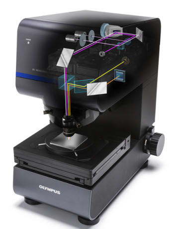 4K scanning technology and specially-designed optics enable detection of near-perpendicular features and small steps at close to nano-scale. (Image courtesy of Olympus.)