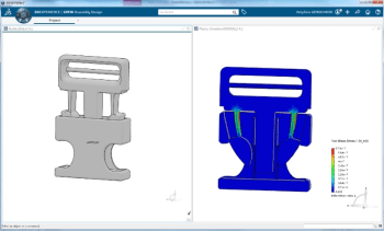 Sure, a design engineer can set up this simulation easy enough in SOLIDWORKS but analysts will teach them to do it right. (Image courtesy of Dassault Systèmes.)