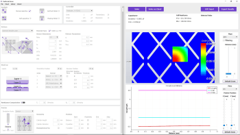 Diamond double layer touch screen simulation shows 242 different finger positions. (Image courtesy of Altair.)