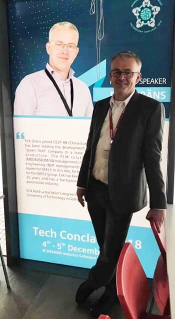 Erik Gräns is responsible for CEVT’s PLM solution and its new capabilities for managing product configuration and BOMs. CEVT is Chinese automotive company Geely Group’s vehicle platform technology daughter, which has developed the CMA platform. This solution has been used as the platform by Geely-owned Volvo Cars, Lynk & Co., and the Geely vehicle brands. Gräns and his 2,000-plus coworkers in CEVT produce the “bottom platform” which then is handed over to the customers in Geely Group.