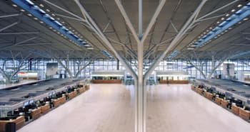 The design inspiration for these pillars at the Stuttgart Airport shouldn’t stump you very long. This arboretum of branching supports is optimized with respect to a strength-to-weight ratio. (Image courtesy of Altair.)