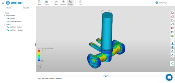 Simulator offers free finite element analysis on the cloud. (Image courtesy of Simright.)