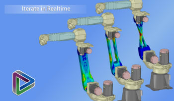 Simulation updates near-instantly as the geometry is changed. (Image courtesy of ANSYS.)