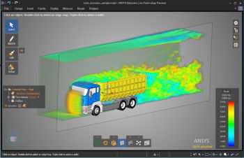 Preview of Discovery Live’s UI has a streamlined view aimed at simplicity and easy of use. (Image courtesy of ANSYS.)