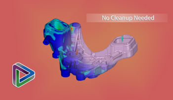 ANSYS insists that users don’t have to worry about cleaning up geometry or meshing when working on Discovery Live. (Image courtesy of ANSYS.)
