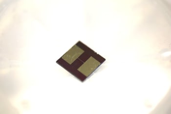 This tiny engine is part of the new micropropulsion system. (Image courtesy of Purdue University photo/Erin Easterling.)
