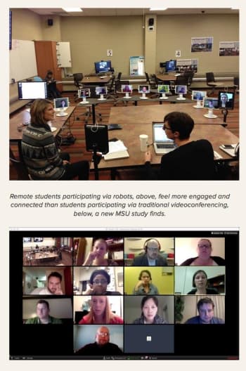 Robot learning could be the wave of the future for online classes. (Image courtesy of Michigan State University.)