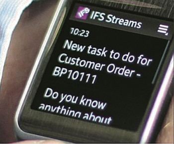…or Smart Watches connected to ERP solutions like IFS Applications software.