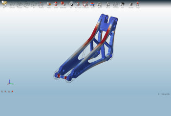 Part is optimized for manufacturing processes other than 3D printing. Image courtesy of Altair.