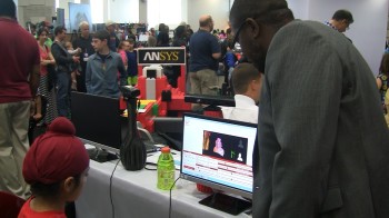Youth learns how to use ANSYS technology at USASEF.