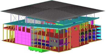 Athens Opera House modeled in Scia Engineer with seismic isolation. Building designed by Renzo Piano.