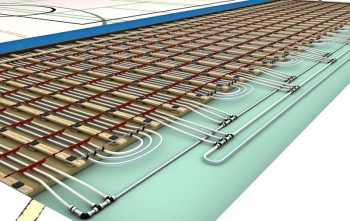 Uponor's wide range of products, including in-floor heating systems like the one pictured, made on-demand model creation implausible. (Image courtesy of Uponor.)