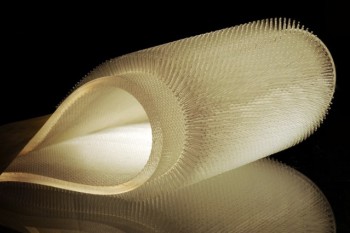 A swatch of MIT's new bio-inspired wetsuit material. (Image courtesy of MIT.)