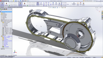 Making sure a new CAM system is compatible with the existing CAD system is a common pain point. Users of the most common CAD software for making mechanical parts — SOLIDWORKS, by Dassault Systèmes, shown here — have to hope its models are understood by CAM software created by other vendors. (Image courtesy of Dassault Systèmes.)