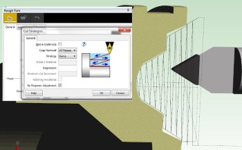 Ramp strategy rough turning cycle. (Image courtesy of Vero Software.)