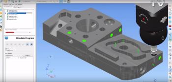 Delcam PowerINSPECT UI during an inspection routine