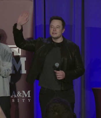 Elon Musk surprised the student teams at the SpaceX Hyperloop Pod Design Competition with a speech on the future of transportation. (Image courtesy of Texas A&M University Engineering.)