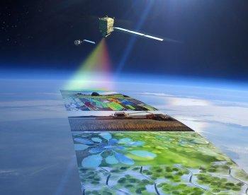 The Fluorescence Explorer (FLEX) mission is ESA’s eighth Earth Explorer. FLEX will provide global maps of vegetation fluorescence, which can be converted into an indicator of photosynthetic activity. This new information will improve our understanding of how much carbon is stored in plants and the role of plants in the carbon and water cycles. FLEX was selected in November 2015 and is expected to be launched by 2022. (Image courtesy of ESA.)