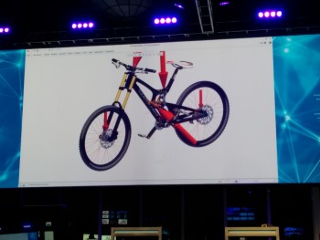 PTC Digital Twin features IoT data on Creo. Image taken at LiveWorx 2015.