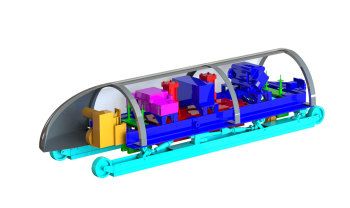 A rendering of MIT’s Hyperloop pod design. (Image courtesy of MIT Hyperloop Team.)