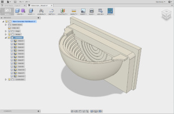 All of those sketches came together to make this fountain.