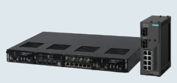 RUGGEDCOM RX1500 switch/router and RS900G switch. Image courtesy of Siemens RUGGEDCOM.