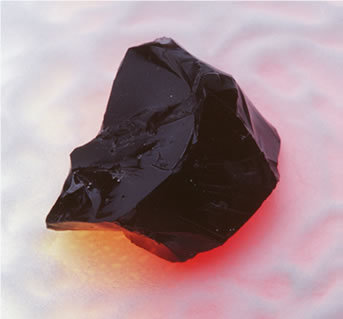 Glass produced from a high-level radioactive waste simulant. (Image courtesy of Albert Kruger/U.S. Department of Energy.)
