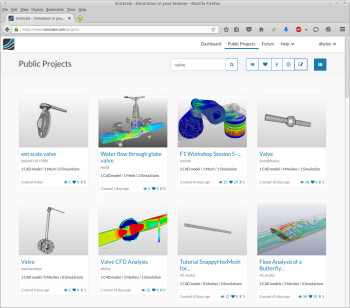  Screen shot of SimScale’s CAE platform on the cloud.