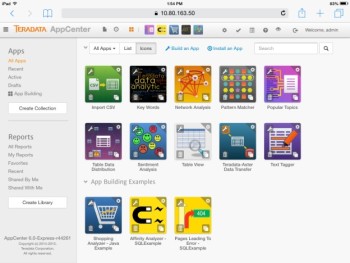 Teradata AppCenter’s Web-based interface. (Image courtesy of Teradata.)