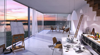 Interiors can be adapted to suit the occupants' lifestyles. (Image courtesy of Universe Architecture.)