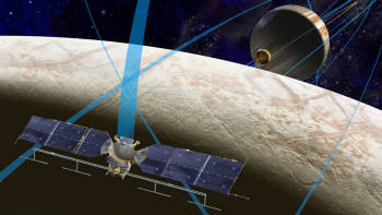 Artist's rendering of NASA's Europa mission spacecraft. (Image courtesy of NASA/JPL-Caltech.)