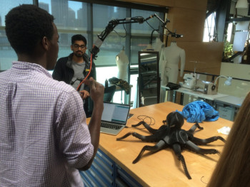 Figure 1Autodesk summer interns work on their creation at the company's Pier 9 lab. (Image courtesy of Autodesk.)