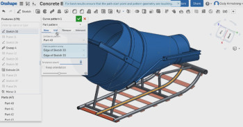 The Curve Pattern tool headlines Onshape's yearend release.