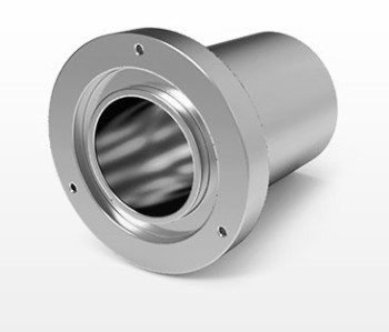 Aluminum part turned with CNC machining. (Image courtesy of Proto Labs.)