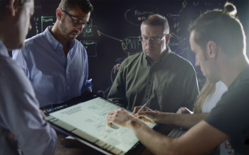 The goal of Revu on the Surface Studio is to help improve collaborative workflows for AEC. (Image courtesy of Bluebeam.)