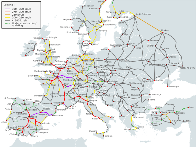 Europe wants a high-speed rail network to replace airplanes