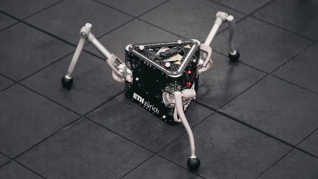 SpaceHopper is an experimental robot designed to effectively explore in low gravity. (Image: ETH Zürich.)