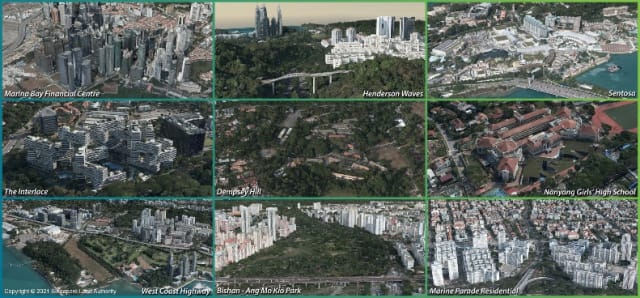 In 2019, the Singapore Land Authority initiated another mapping project to detect changes since the last time the city was mapped in in 2012. The new 3D model of the city is reported to be more accurate than the previous one. The project required aerial mapping of the entire country and mobile street mapping of every public road. (Picture courtesy of Singapore Land Authority.)