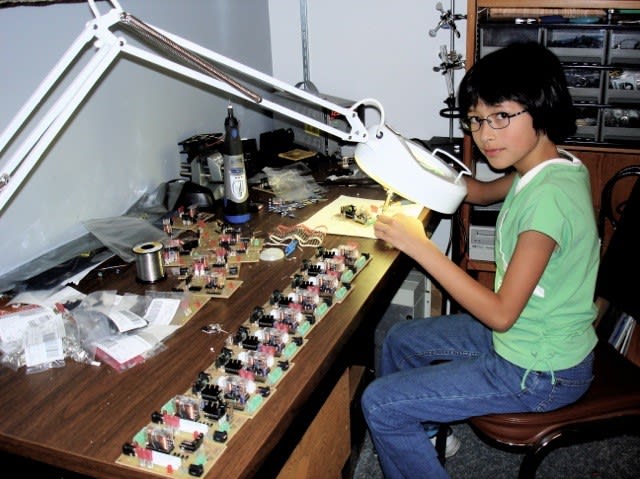 2013 YSC winner Ann Makosinski soldering circuits. (Image courtesy of Wikipedia.)
