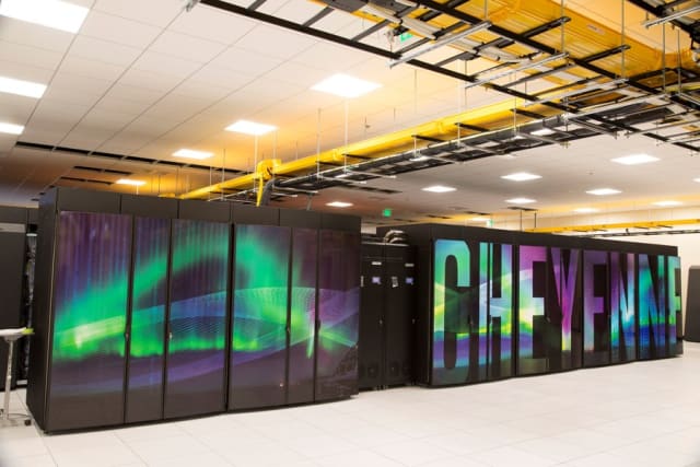 Cheyenne supercomputer. (Image courtesy of Carlye Calvin.)
