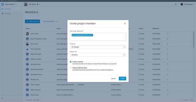Robust Access Controls Feature in BIM Collaborate. (Image courtesy of Autodesk.)
