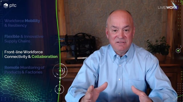 Screenshot from Jim Heppelmann’s opening keynote for LiveWorx 2020.