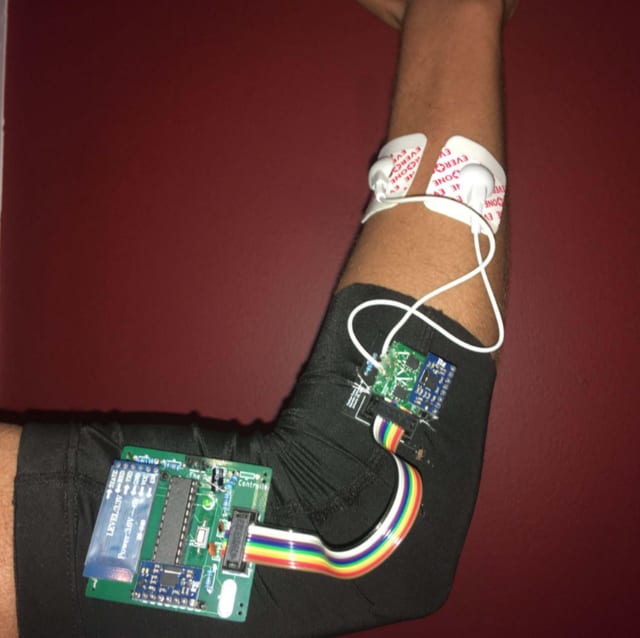 The Electromyographic and Geomagnetic Controller. (Source: Yashua Evans via Regeneron ISEF on ProjectBoard.)