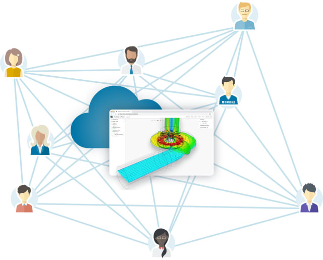 Cloud-native simulation enables streamlined internal workflows and removes bottlenecks. Engineers and designers can work from anywhere, share and collaborate with colleagues and customers. (Image courtesy of SimScale.)
